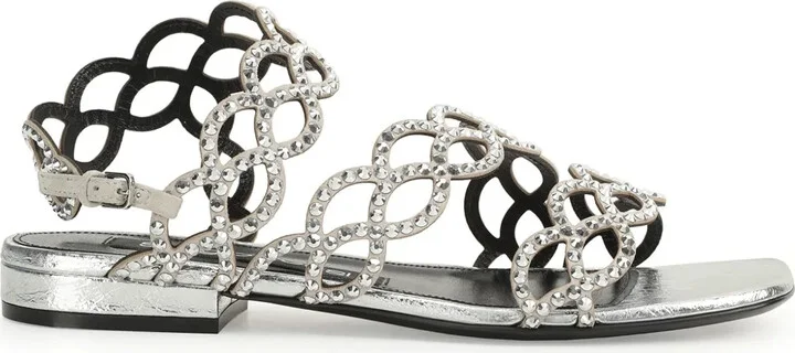 sr Mermaid crystal-embellished sandals