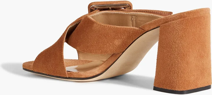 sr Mia 80 buckled suede mules - Image 3