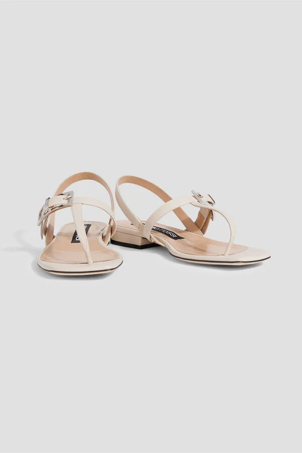 sr Nora buckled leather slingback sandals - Image 2