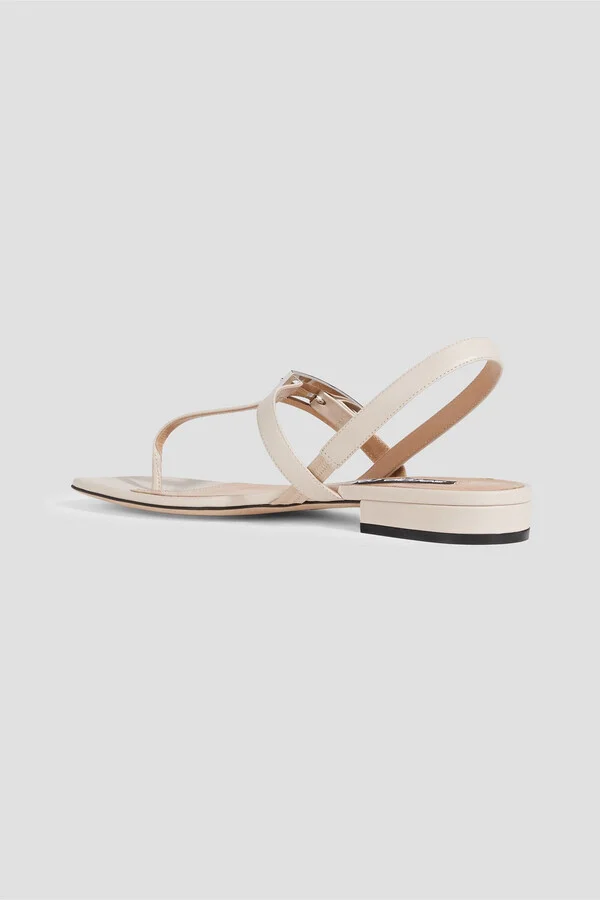 sr Nora buckled leather slingback sandals - Image 3