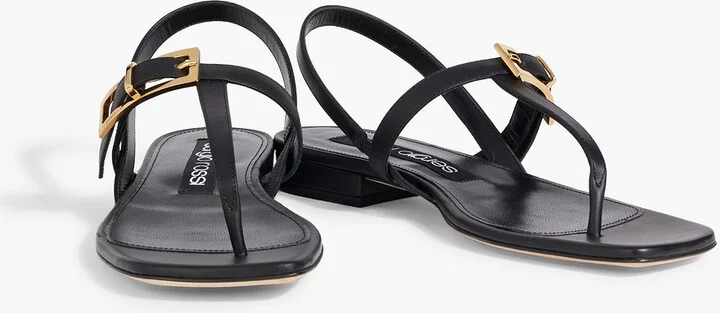 sr Nora buckled leather slingback sandals - Image 5