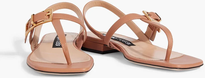 sr Nora buckled leather slingback sandals - Image 8