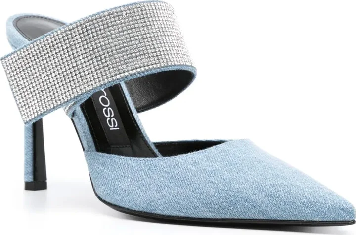 Sr Paris 100mm denim mules - Image 2