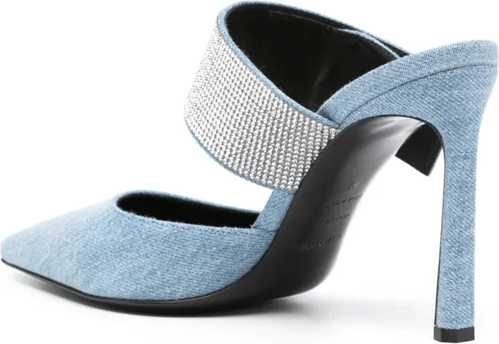 Sr Paris 100mm denim mules - Image 3