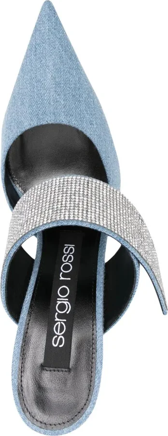 Sr Paris 100mm denim mules - Image 4