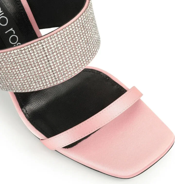 sr Paris 95mm rhinestone-embellished leather sandals - Image 5