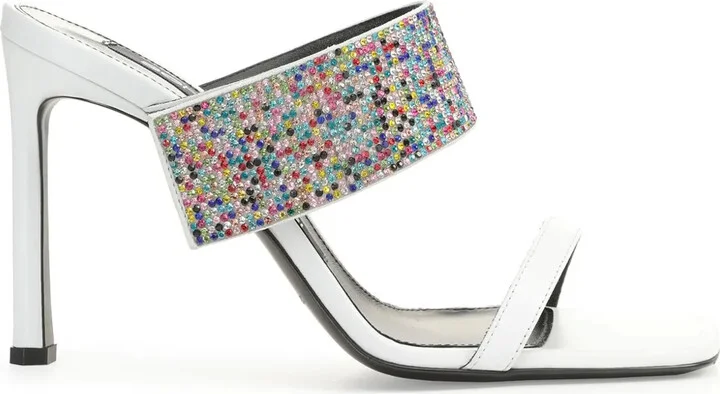 sr Paris 95mm rhinestone-embellished leather sandals