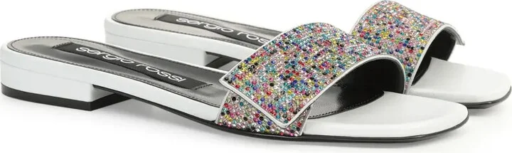 sr Paris rhinestone-embellished leather sandals - Image 2