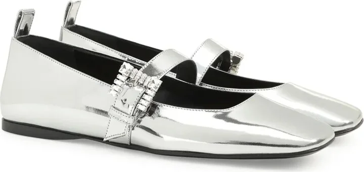 SR Twenty metallic-finish ballerina shoes - Image 2