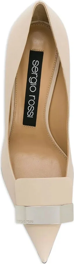 SR1 75mm leather pumps - Image 4