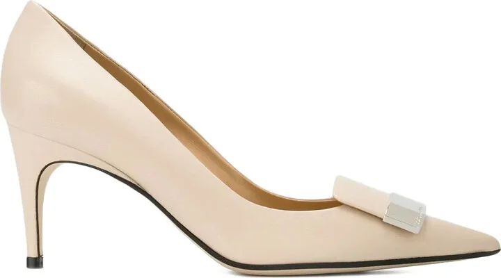 SR1 75mm leather pumps