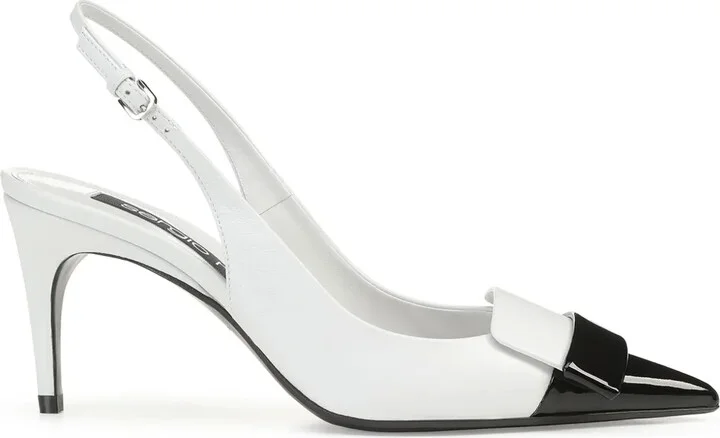 SR1 75mm slingback leather pumps