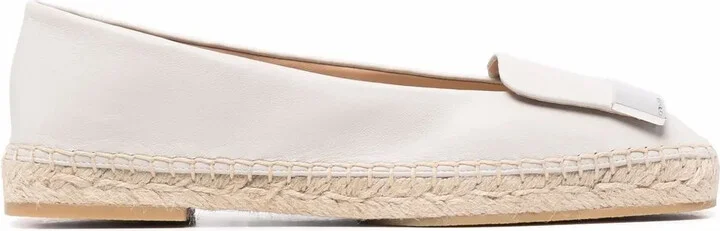 Sr1 flat leather espadrilles