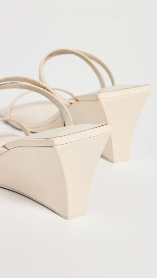 St. Agni Cross Strap Wedge Sandals - Image 4