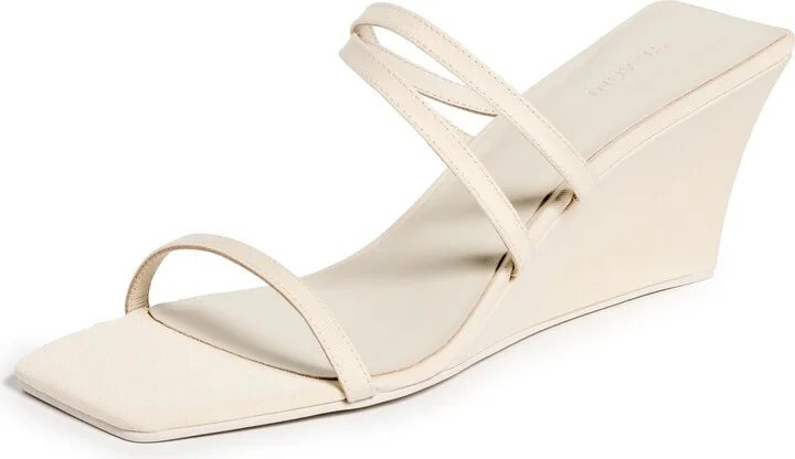 St. Agni Cross Strap Wedge Sandals