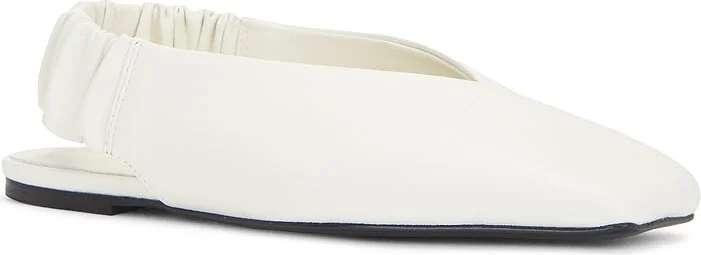 St. Agni Envelope Sling Back Flat in Ivory - Image 2