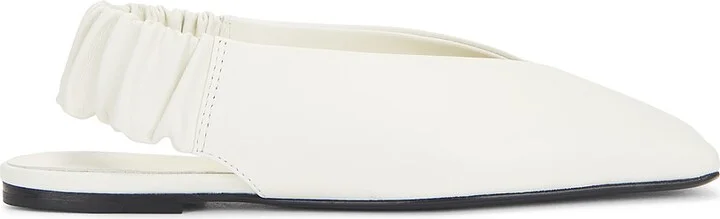 St. Agni Envelope Sling Back Flat in Ivory