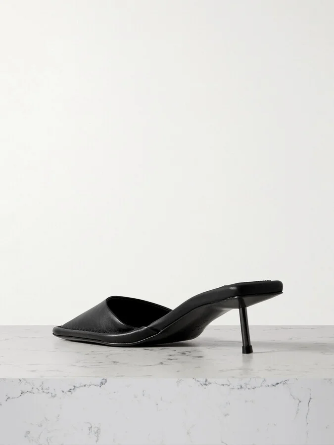 ST. AGNI - Leather Mules - Black - Image 3