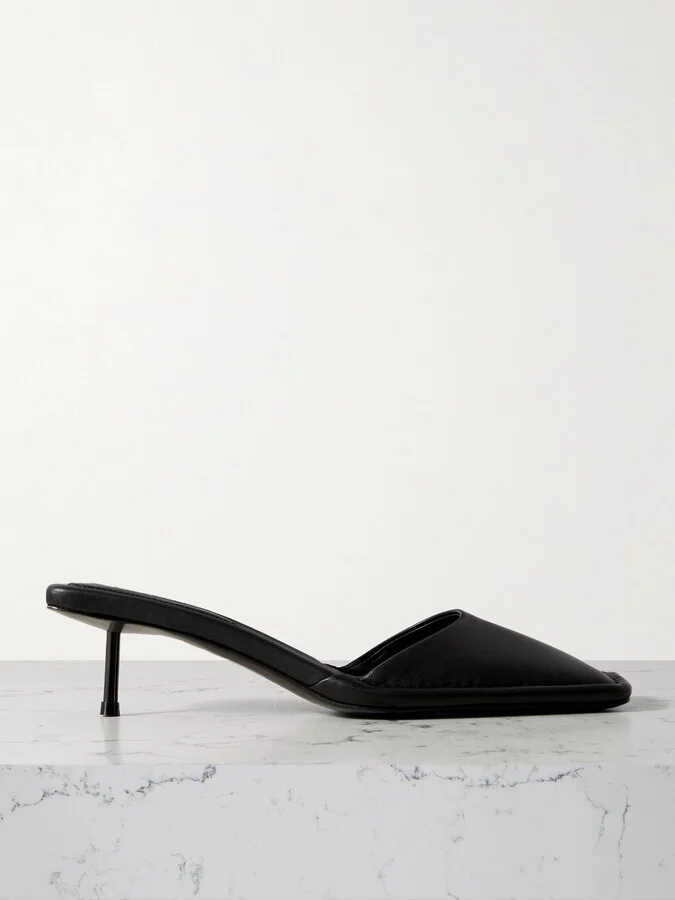 ST. AGNI - Leather Mules - Black
