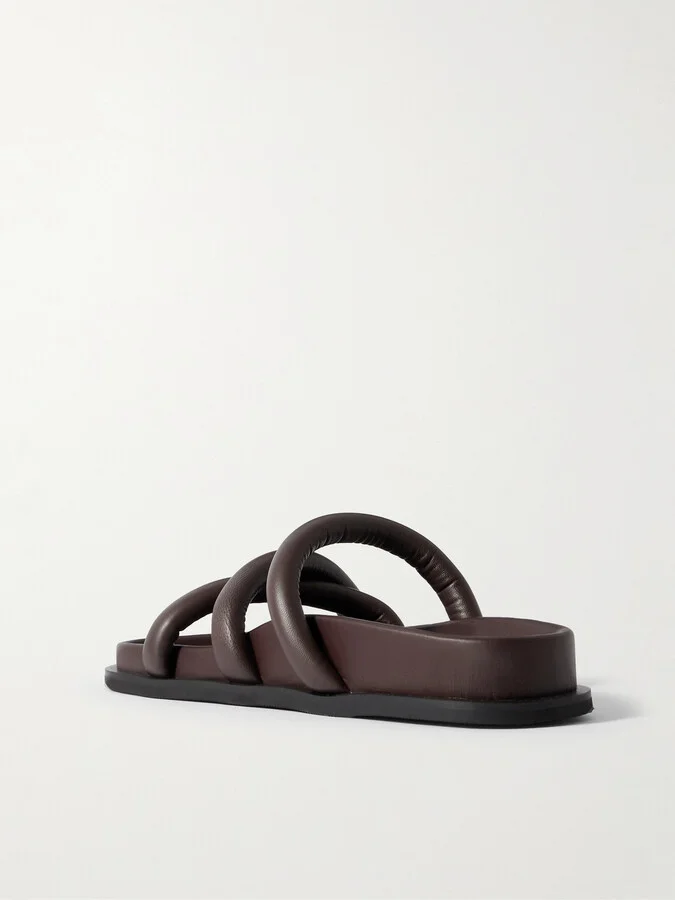 ST. AGNI - Leather Slides - Brown - Image 3