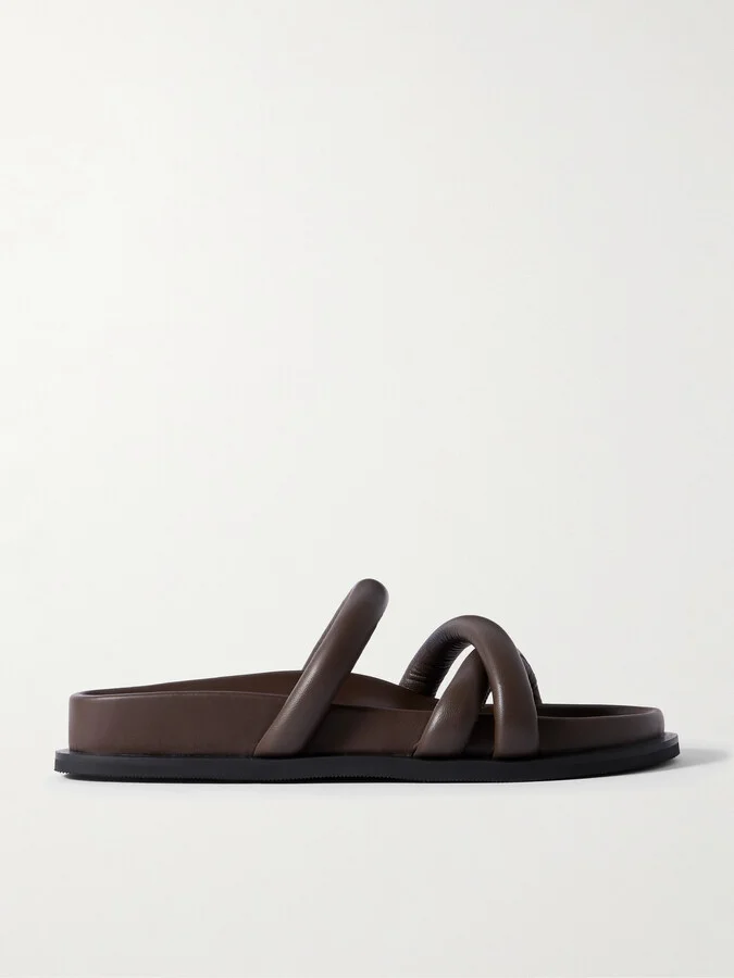 ST. AGNI - Leather Slides - Brown