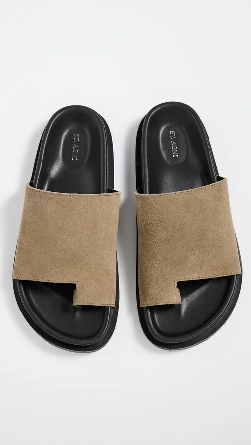 St. Agni Loe Suede Slides - Image 3