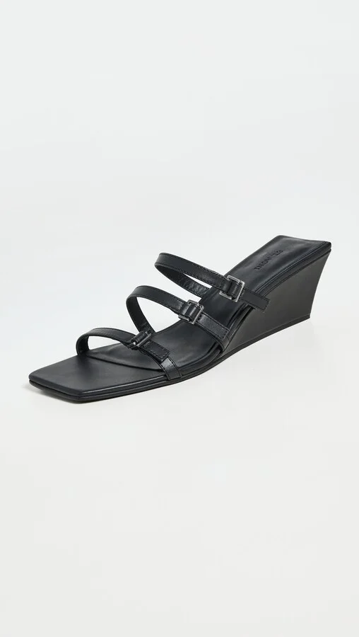 St. Agni Mini Ring Detail Wedge Sandals - Image 4