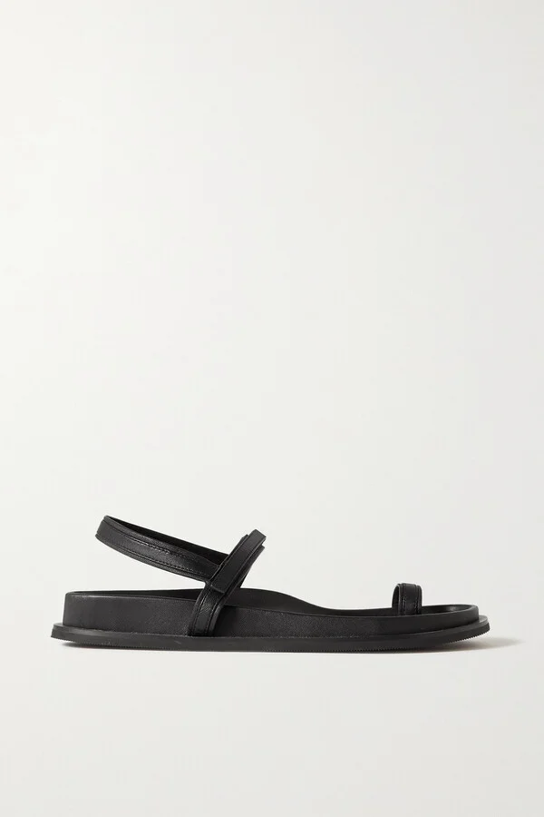 ST. AGNI - + Net Sustain Keko Leather Sandals - Black