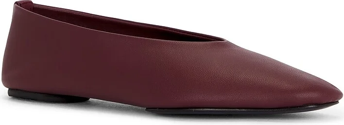 St. Agni Soft Glove Ballet Flat in Burgundy - Image 2