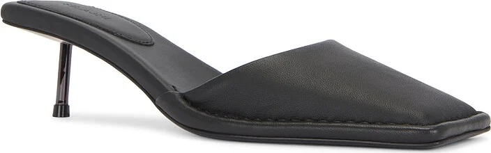 St. Agni Soft Square Toe Heel in Black - Image 2