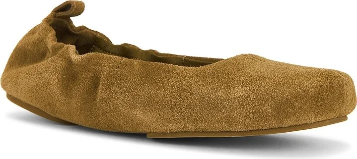 St. Agni Suede Ballet Flat in Brown - Image 2