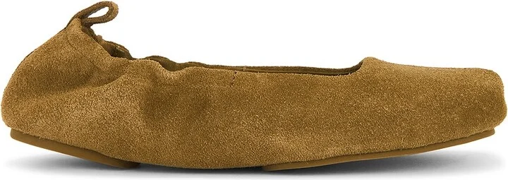St. Agni Suede Ballet Flat in Brown