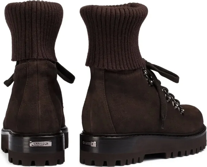 St. Moritz knitted-cuff ankle boots - Image 2