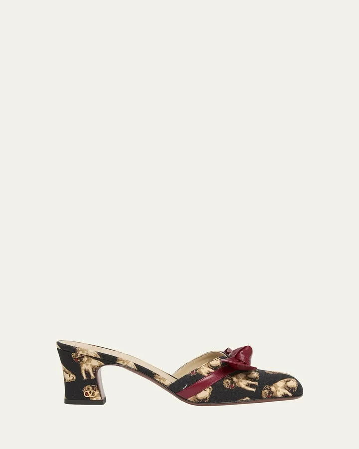 St Petit Charles Bow Mule Pumps