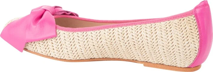 St. Tropez Bow Raffia Flat - Image 2