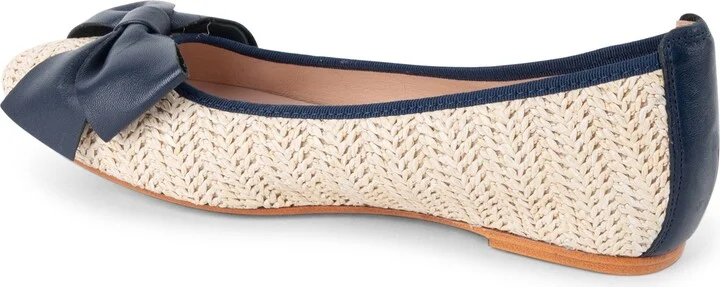 St. Tropez Bow Raffia Flat - Image 8