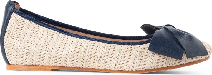 St. Tropez Bow Raffia Flat - Image 9
