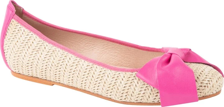 St. Tropez Bow Raffia Flat