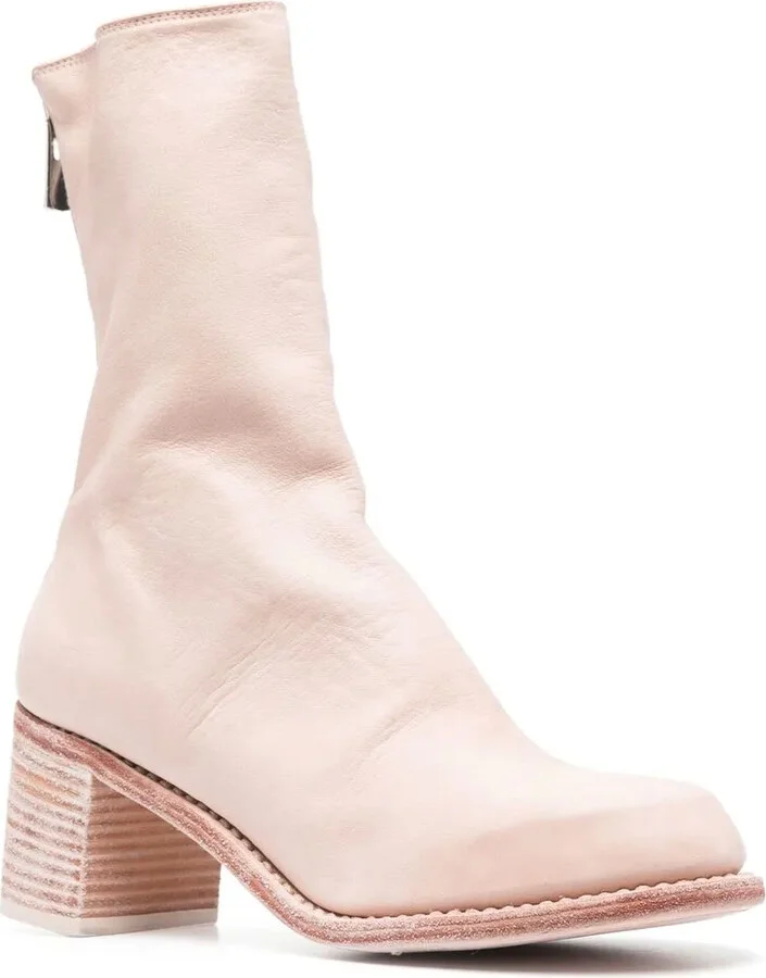 Stack-Heel Leather Ankle Boots - Image 2