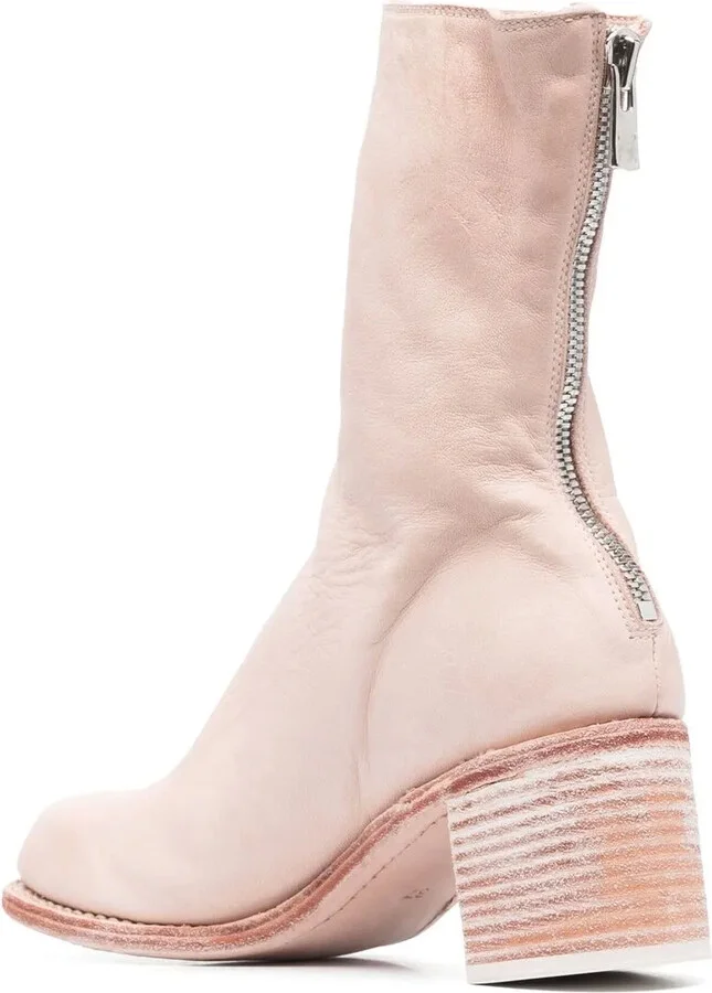Stack-Heel Leather Ankle Boots - Image 3