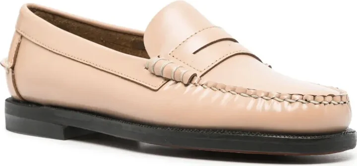Stacked-Heel Leather Loafers - Image 2