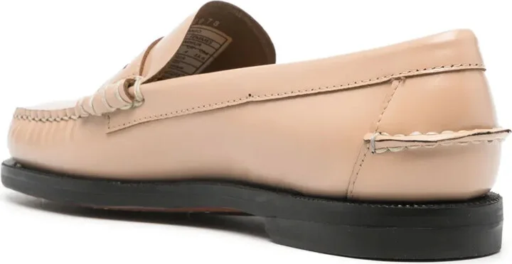 Stacked-Heel Leather Loafers - Image 3