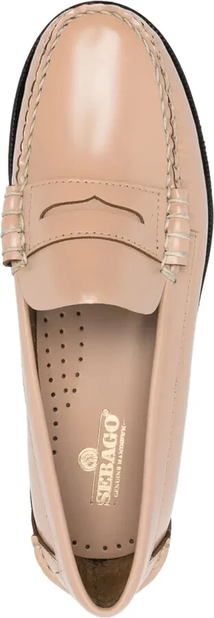 Stacked-Heel Leather Loafers - Image 4