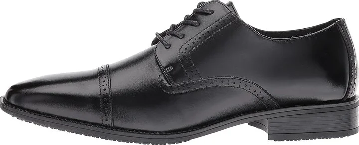 Stacy Adams Abbott Slip Resistant Cap Toe Oxford Men's Lace Up Cap Toe Shoes Black : 7 D - Medium, Leather - Image 7