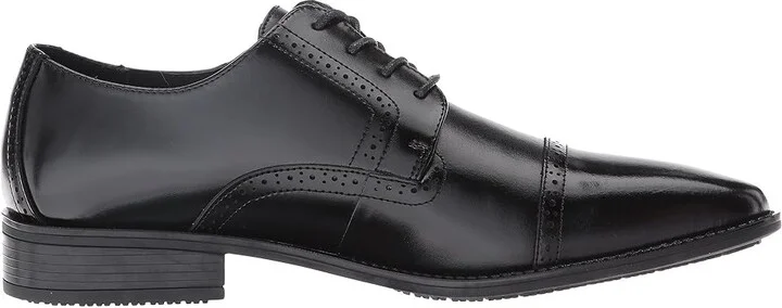 Stacy Adams Abbott Slip Resistant Cap Toe Oxford Men's Lace Up Cap Toe Shoes Black : 7 D - Medium, Leather - Image 8