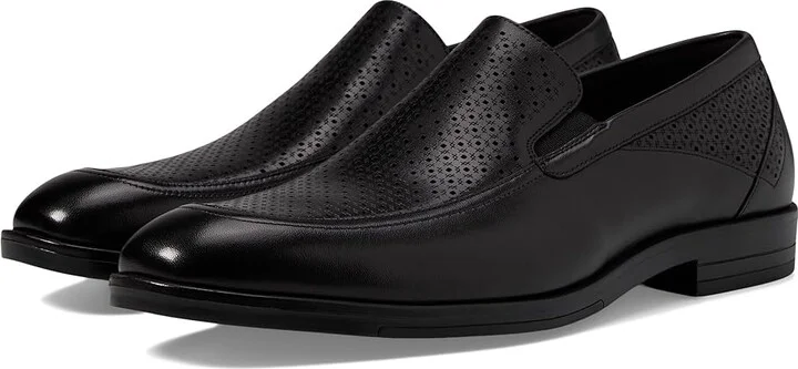 Stacy Adams Aiden Moc Toe Slip-On Loafer Men's Lace Up Wing Tip Shoes Black : 7.5 M, Leather