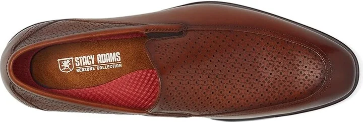 Stacy Adams Aiden Moc Toe Slip-On Loafer Men's Lace Up Wing Tip Shoes Cognac : 9 M, Leather - Image 2