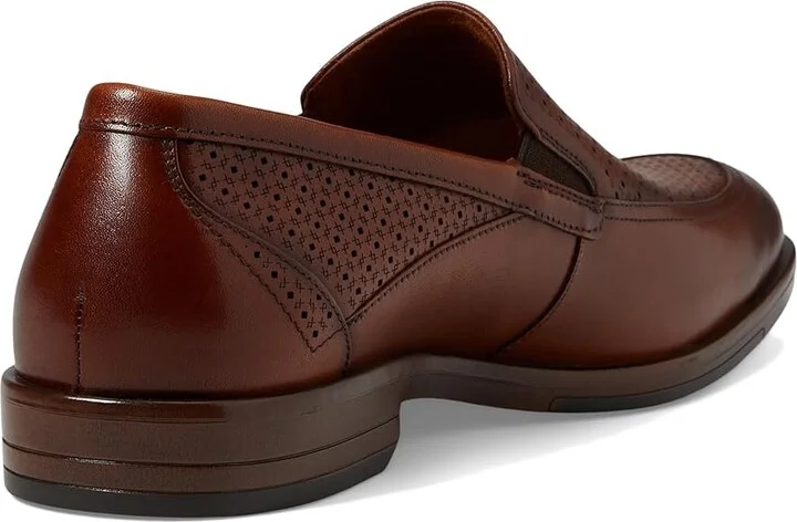 Stacy Adams Aiden Moc Toe Slip-On Loafer Men's Lace Up Wing Tip Shoes Cognac : 9 M, Leather - Image 4