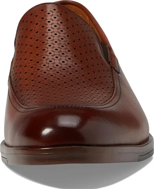 Stacy Adams Aiden Moc Toe Slip-On Loafer Men's Lace Up Wing Tip Shoes Cognac : 9 M, Leather - Image 5