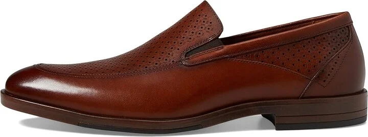 Stacy Adams Aiden Moc Toe Slip-On Loafer Men's Lace Up Wing Tip Shoes Cognac : 9 M, Leather - Image 6
